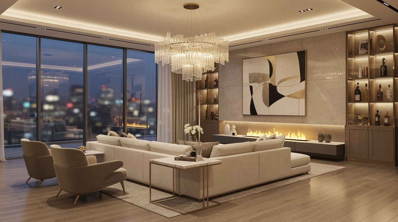 hollywood celebrity living room