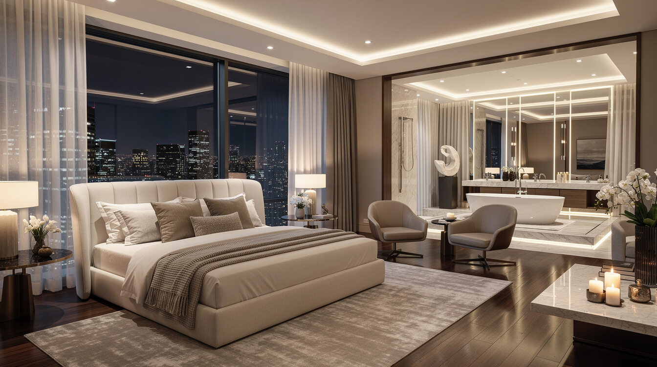 celebrity home bedroom